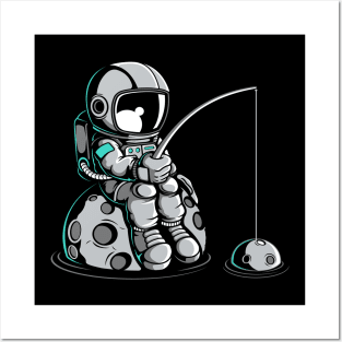 Astronaut Space Fishing Posters and Art